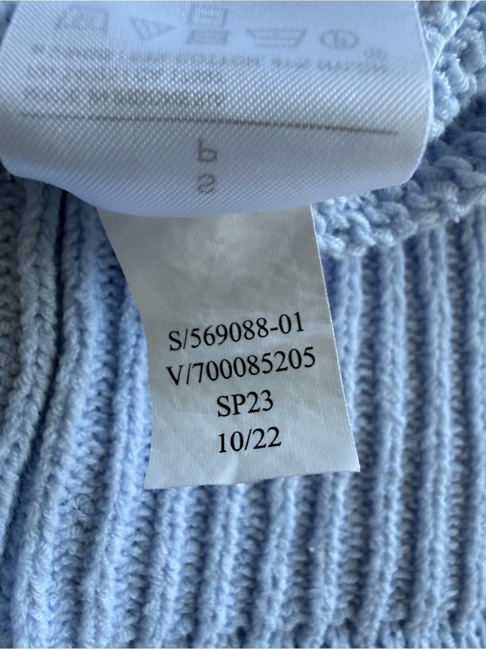 Banana Republic Baby Blue Cotton Blend Crewneck Sweater Size S - Picture 6 of 8